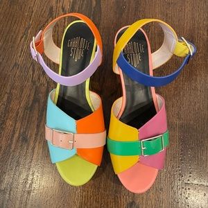 Charlotte Stone Raf platform sandal in Solimar